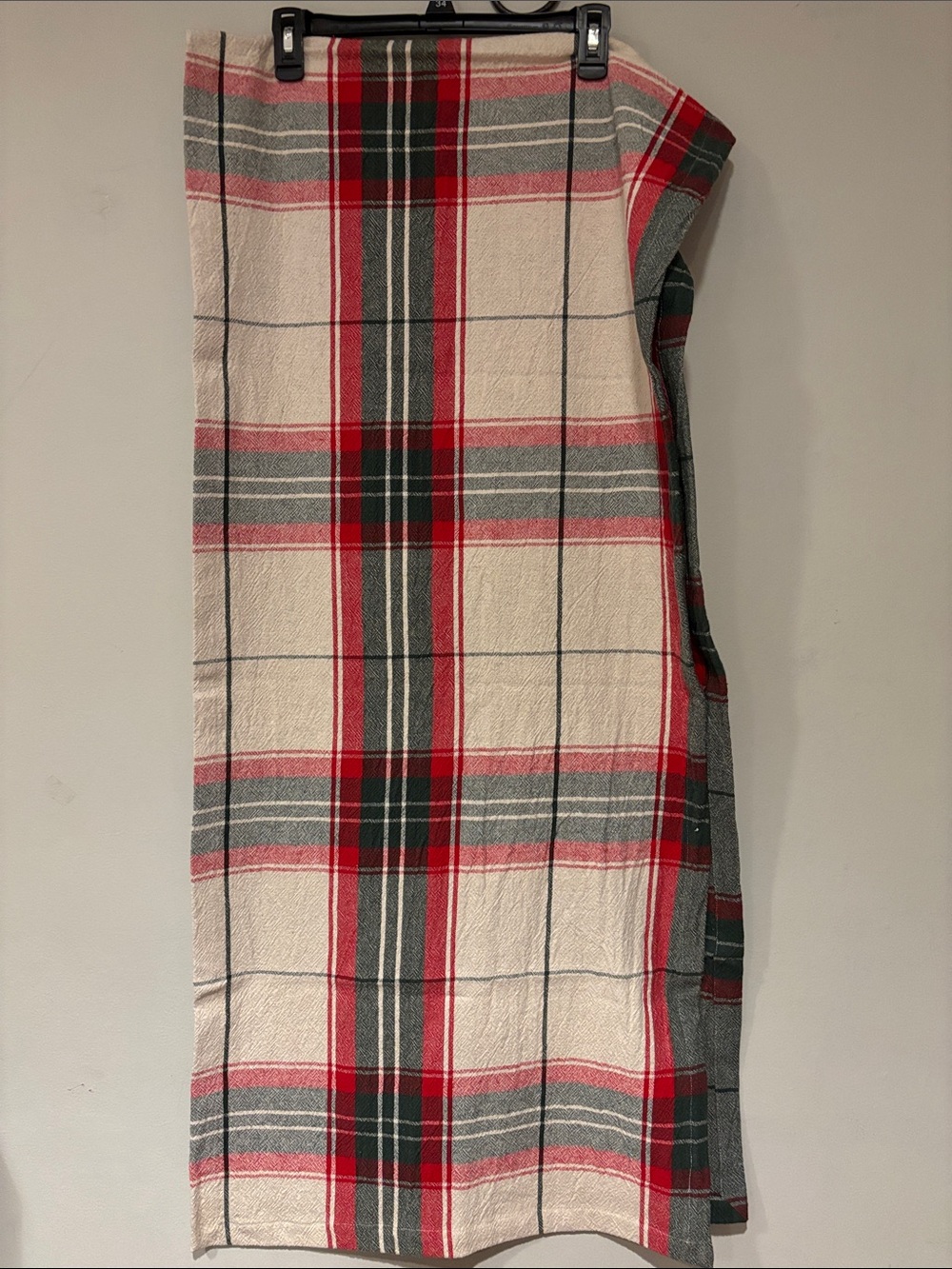 Hearth & Hand with Magnolia Red, Gray & Cream Plaid Table Runner